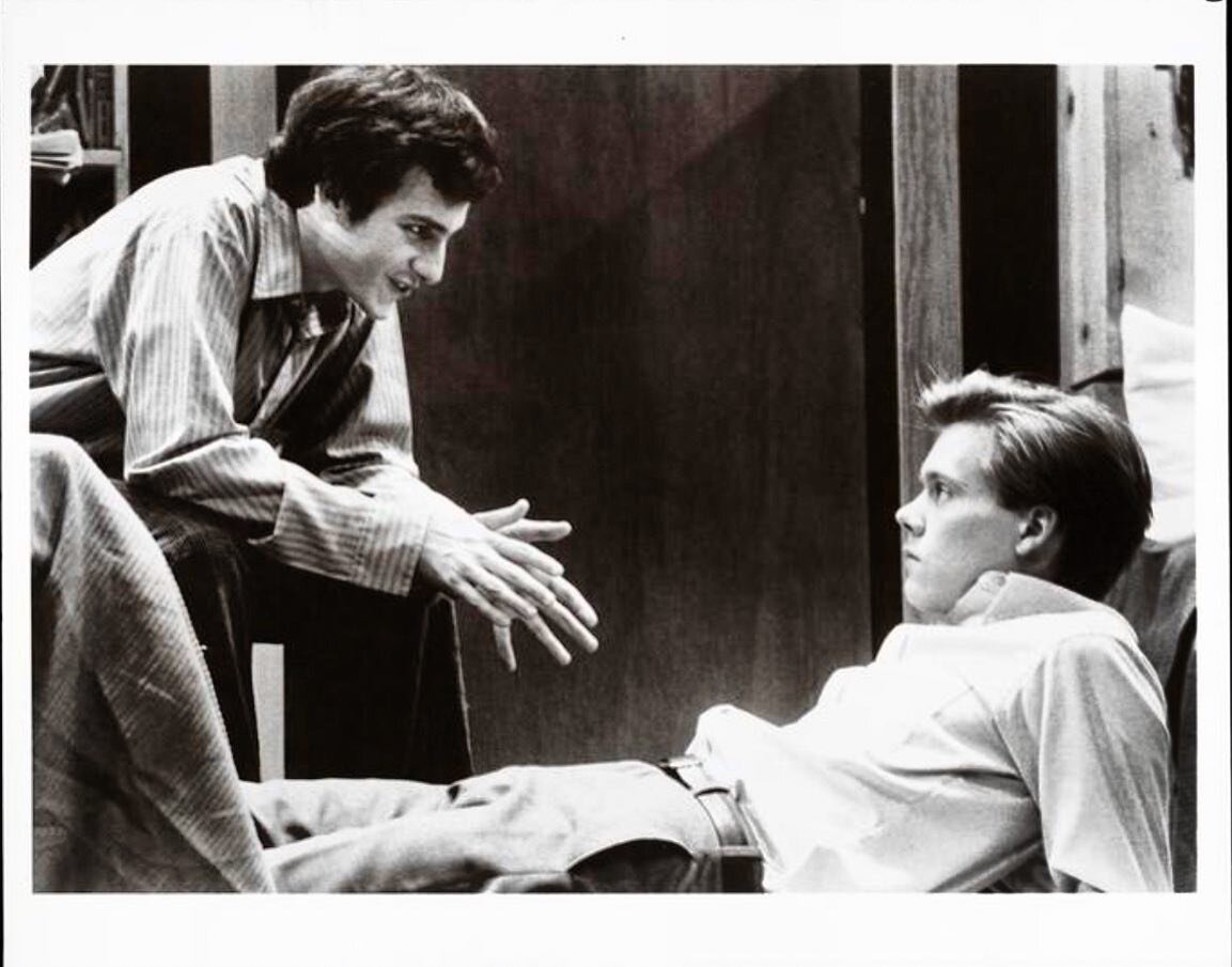 Telling someone you&rsquo;re one degree away from Kevin Bacon. 

Keith Gordon and Kevin Bacon pictured in &ldquo;Album&rdquo; written by David Rimmer and directed by Joan Micklin Silver, which opened at Cherry Lane in 1989. 🍒

[Museum of New York, 9
