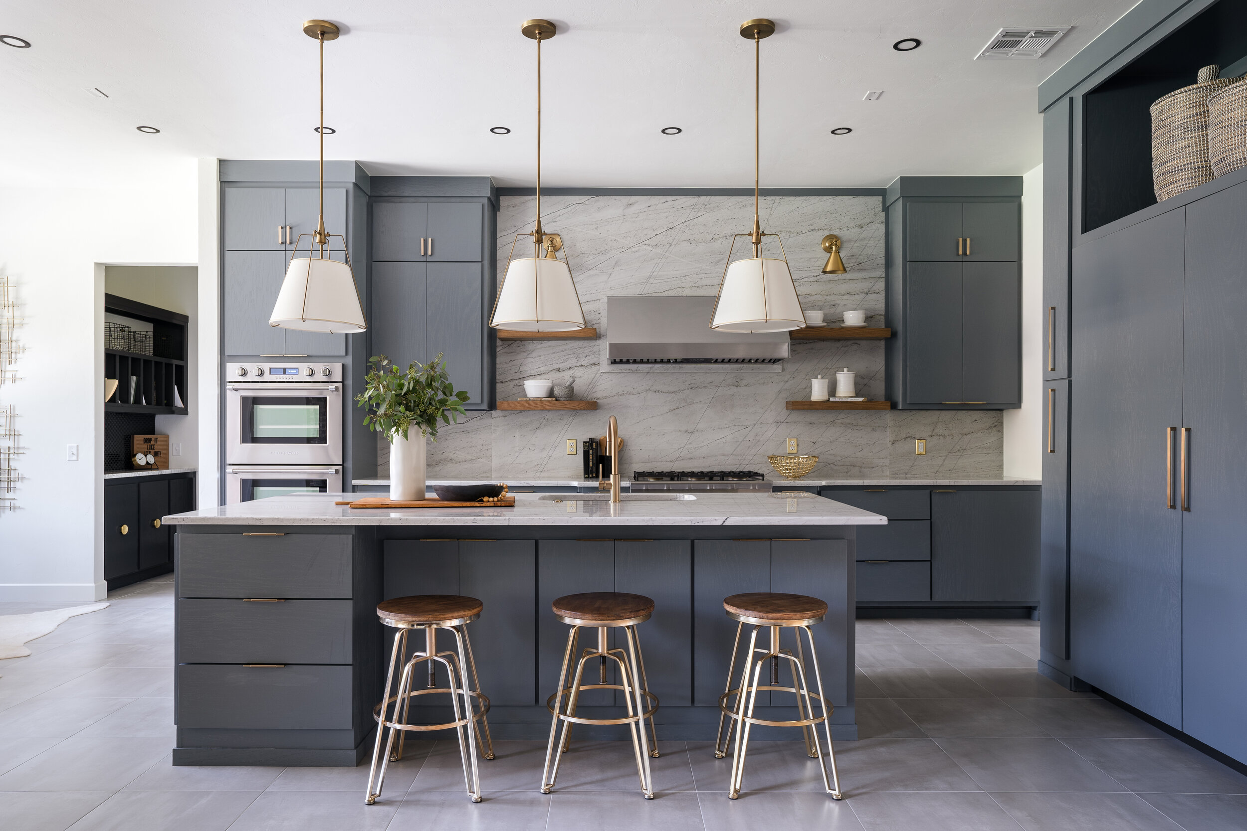 Navy painted kitchen