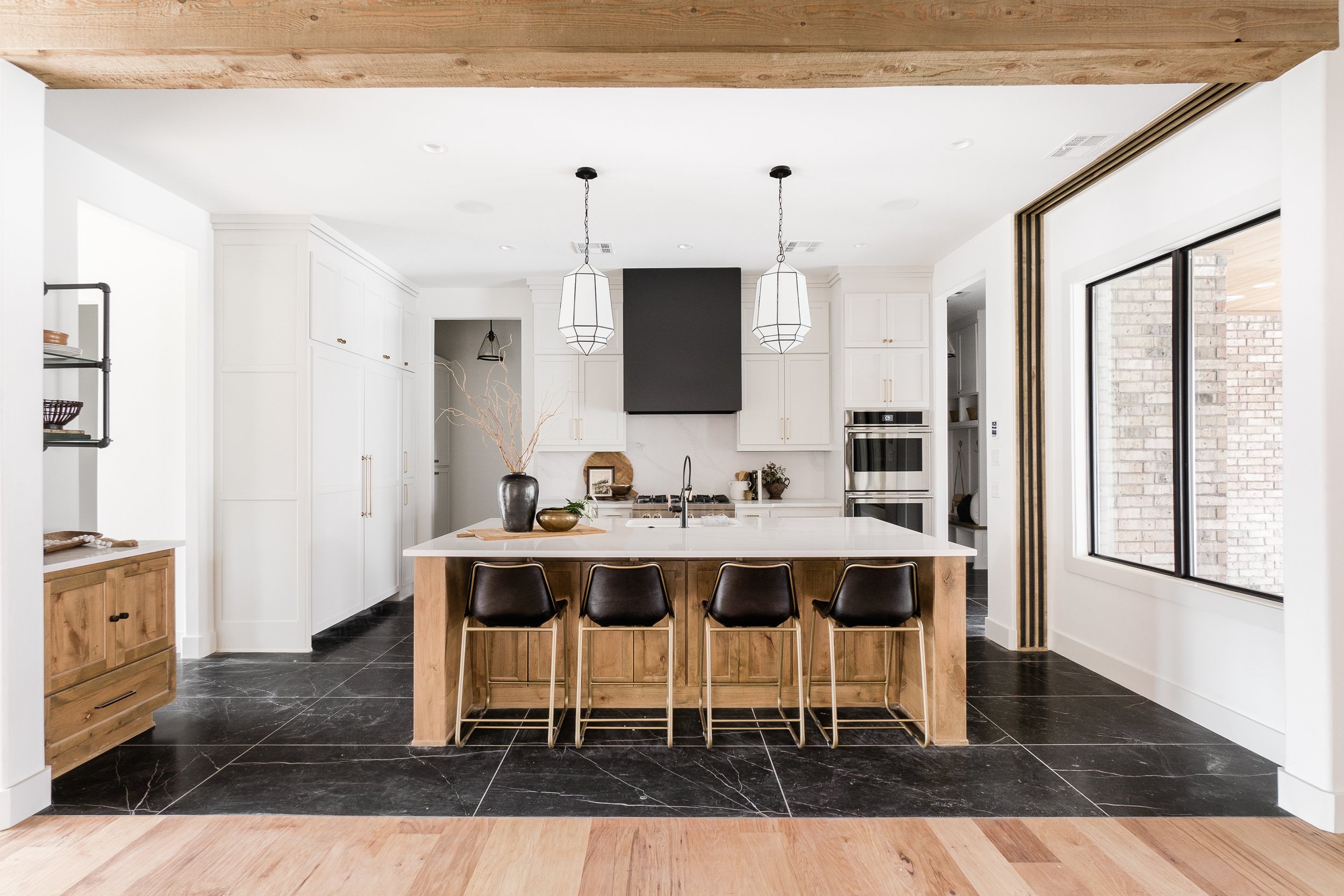 Black tile kitchen 