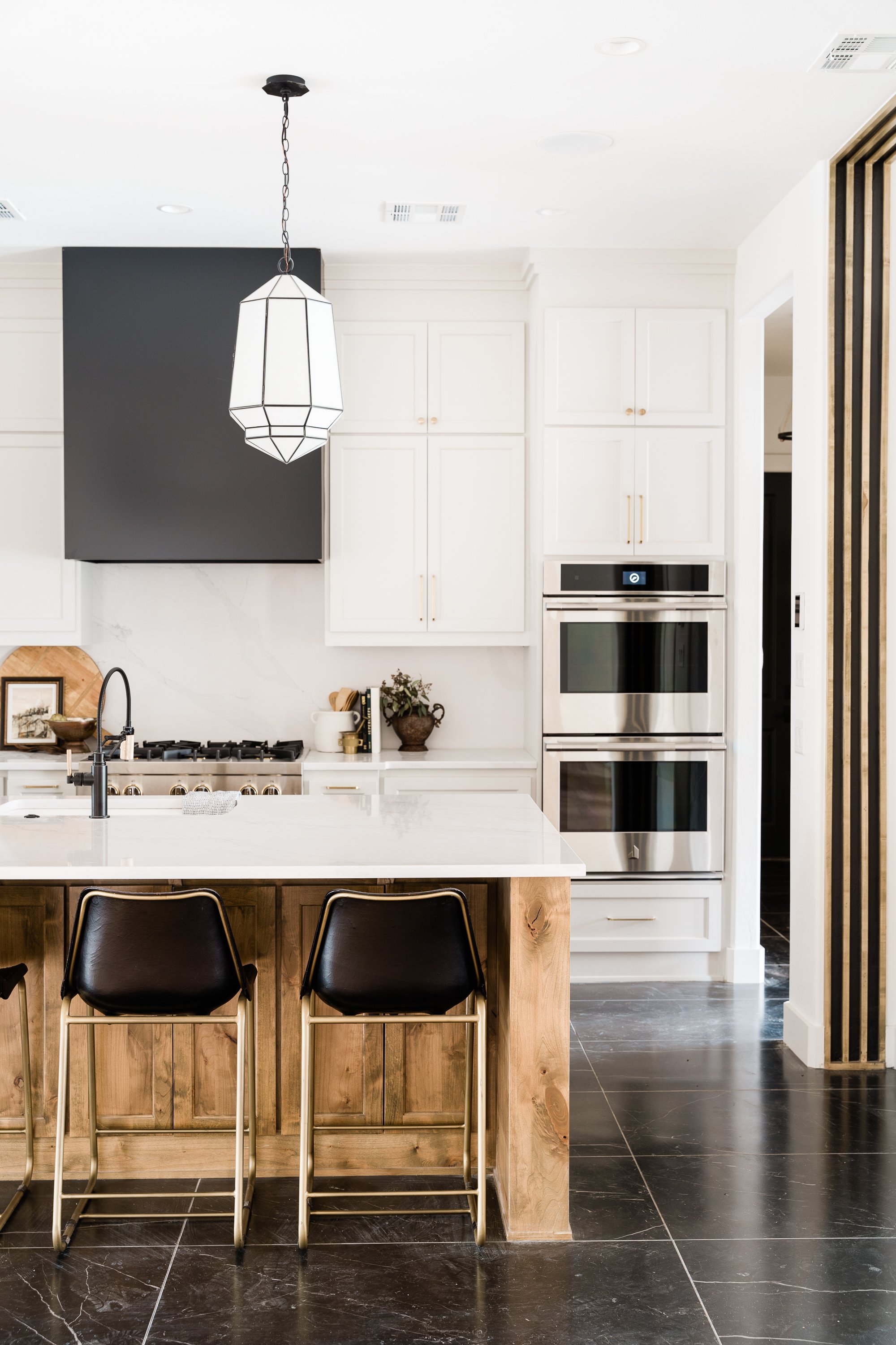 Black tile kitchen