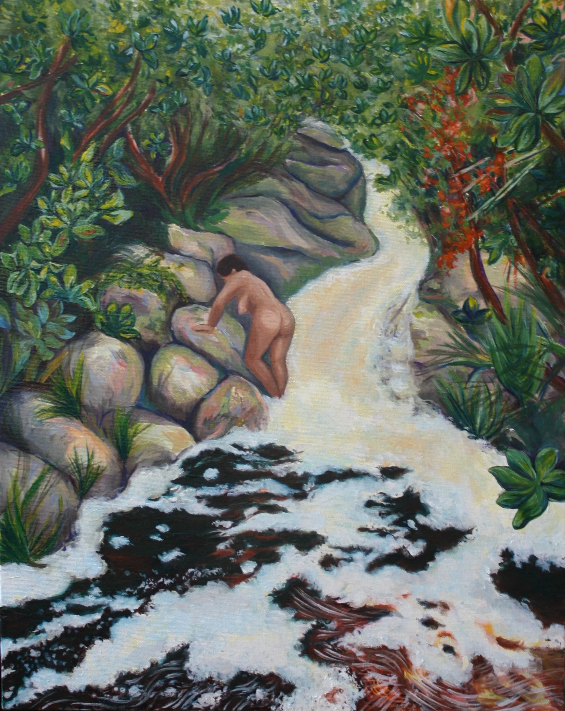 Cachoeira cheia das chuvas em Chapada Diamantina, 2018