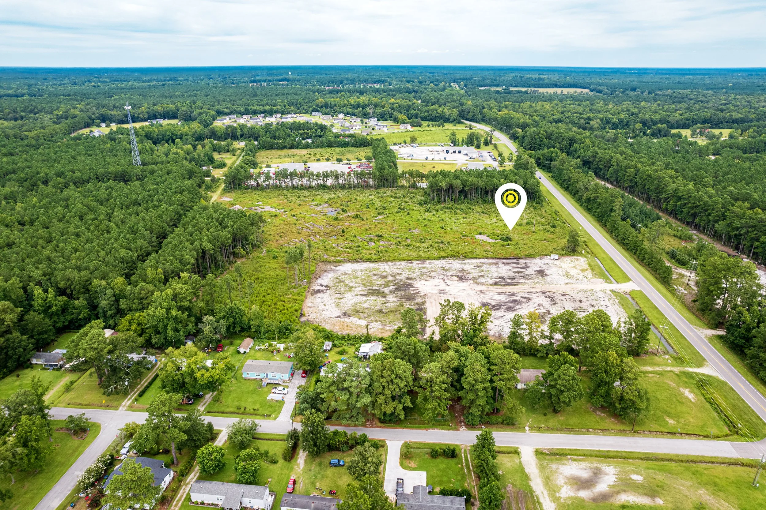 Commercial Real Estate Aerial Photography of Rocky Point, NC Land For Sale