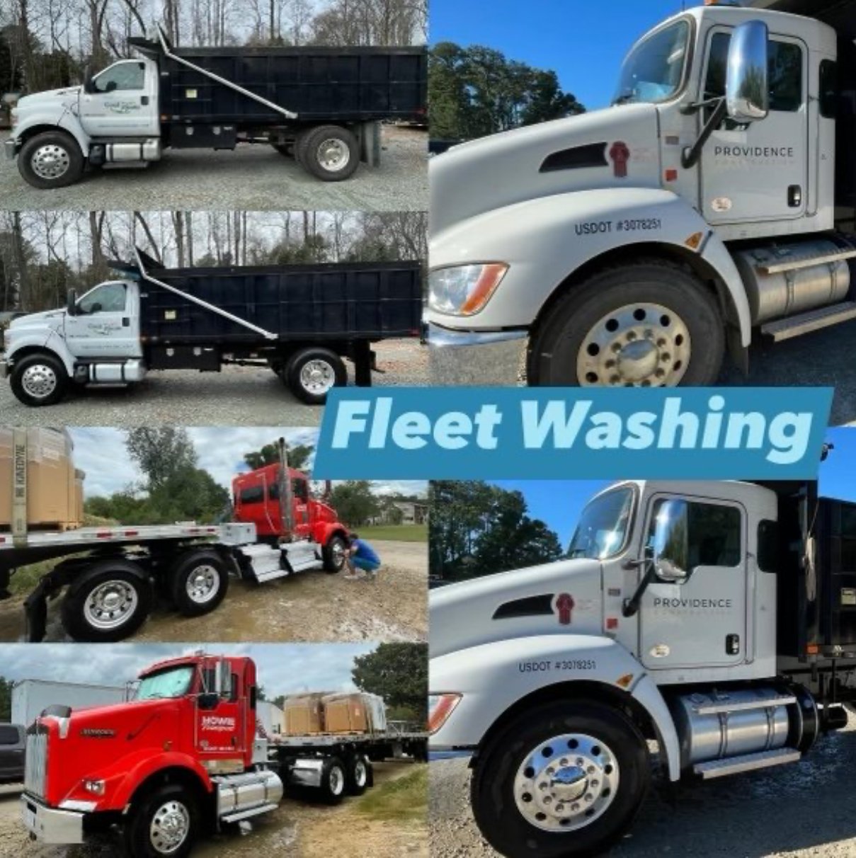Fleet-Washing-trucks-in-Clayton-Garner-Raleigh-Benson-Angier-dump-truck-tractor-trailer