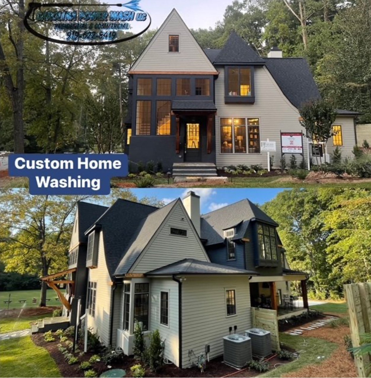 Custom-Homes-Raleigh-Area-Top-Rated-Pressure-washing-services-mildew-stain-removal