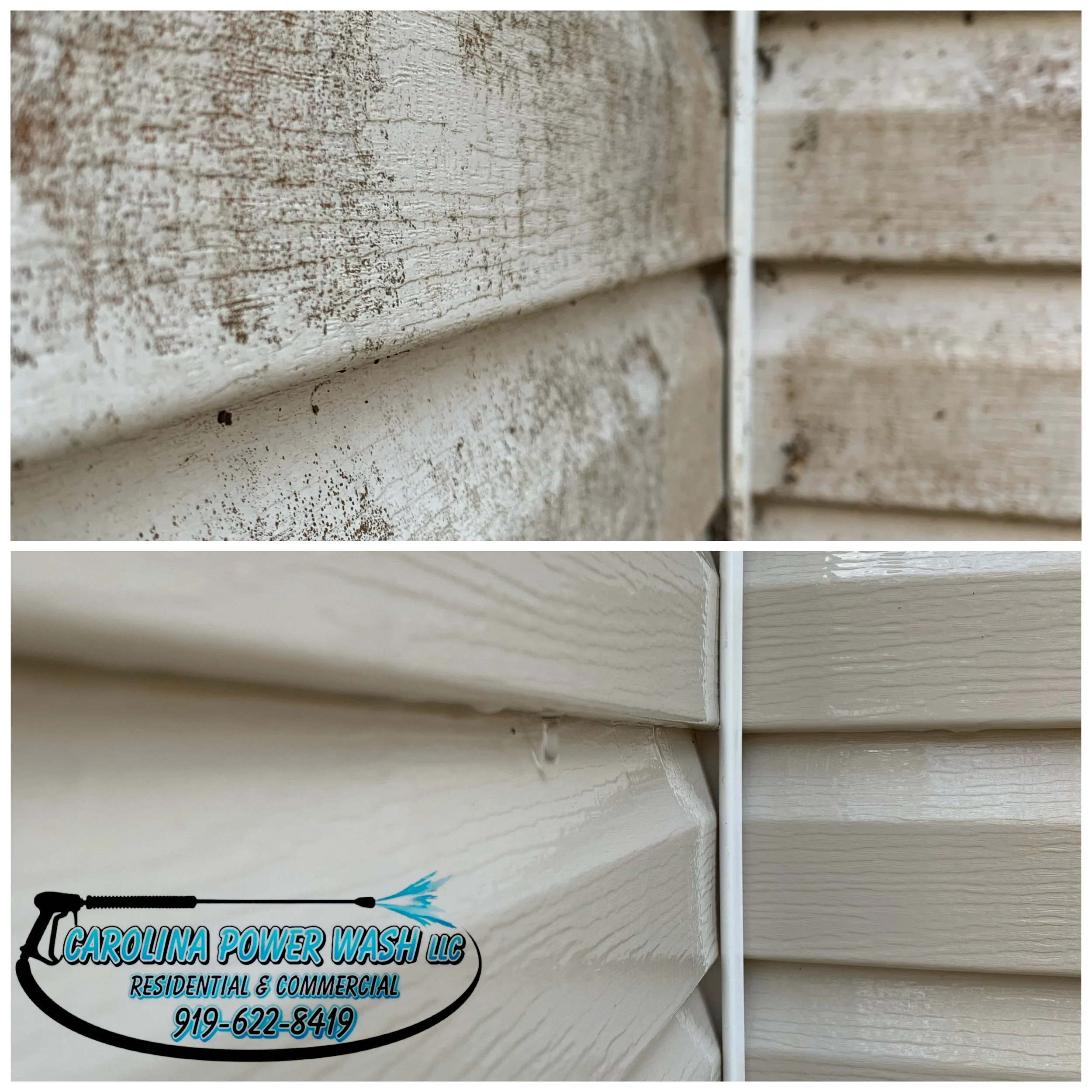 Vinyl soft washing in Garner NC