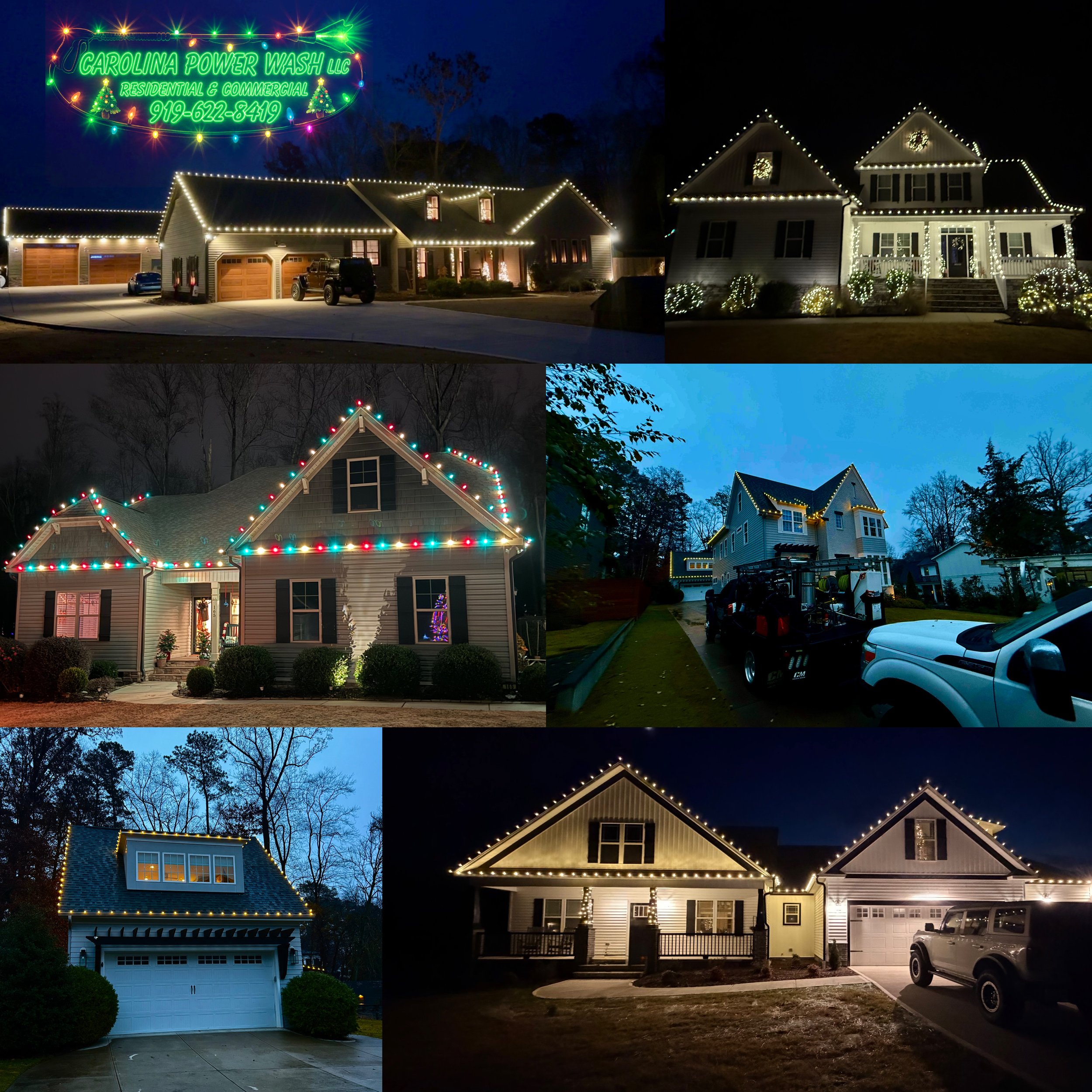 top rated local Christmas light installation company in Raleigh, Garner, Clayton