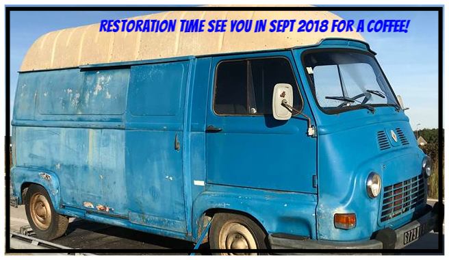 Vintage Renault Estafette off for full restoration