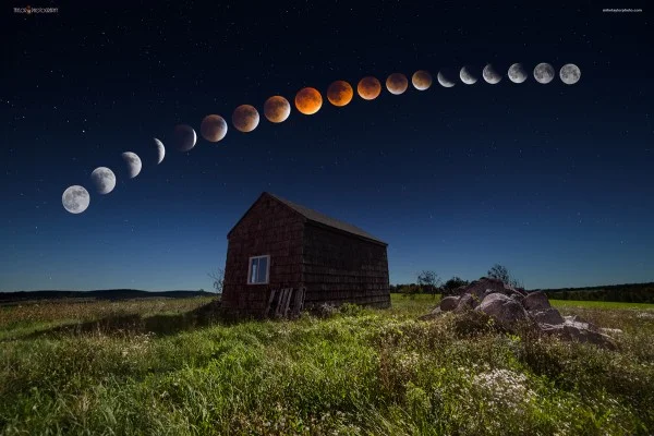 Eclipse (9/27/2015) in Maine; by Mike Taylor