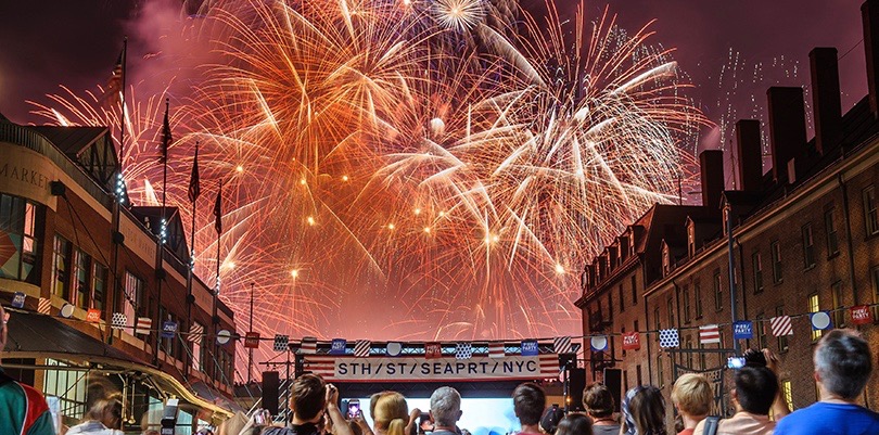 Fireworks at South Street Seaport, NYC