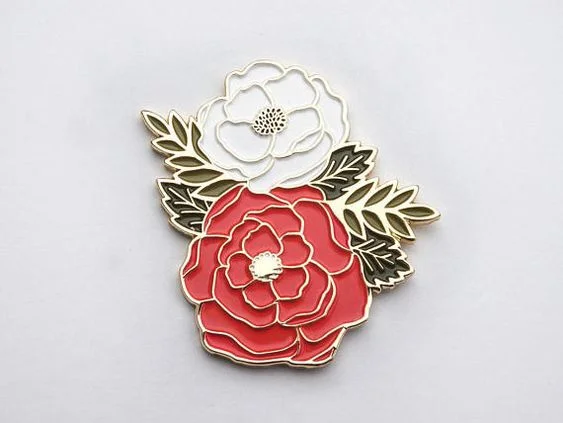 Shop this Peony floral pin by PaperAnchorCo