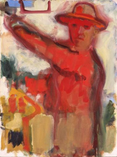 City light, flotsam, Coney Island dance south street seaport romance. A palette of things Like big city dreams. Of pale colored mornings... And fresh starts and a few moments before dawn. Robert De Niro Sr. Artist at an Easel, 1965 DC Moore Gallery