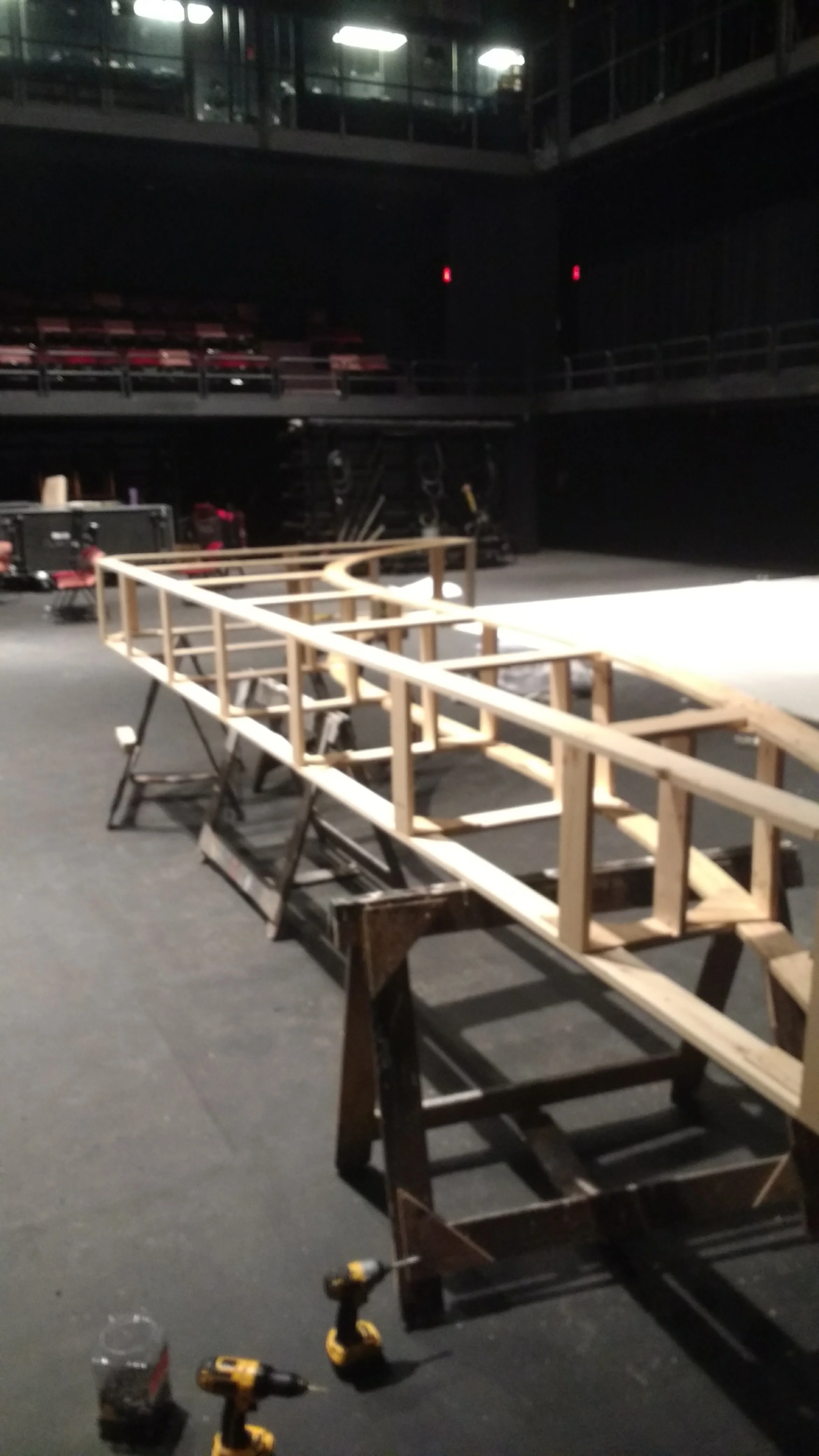  The 2 sections were put together with multiple 1x4s 