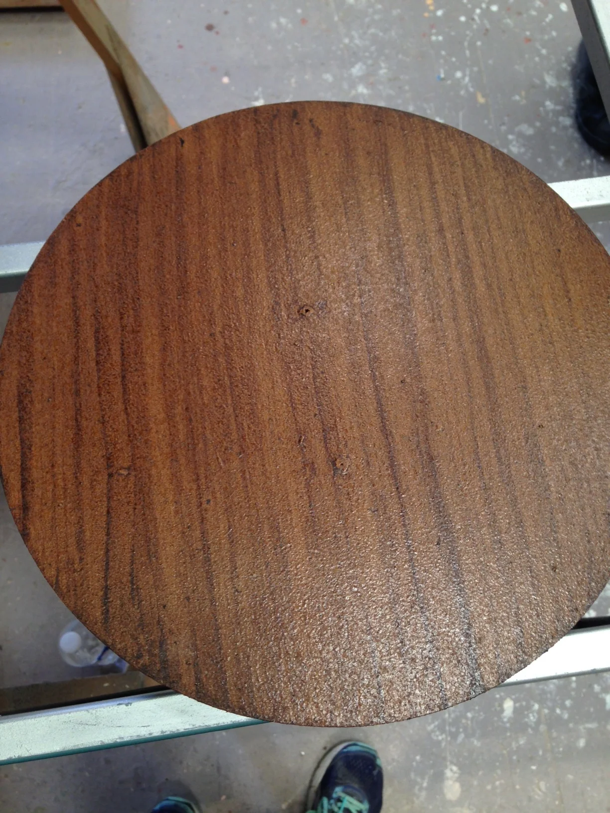  I created a template of the 3 different sized circles and used a router to make over 70 circles out of mdf 