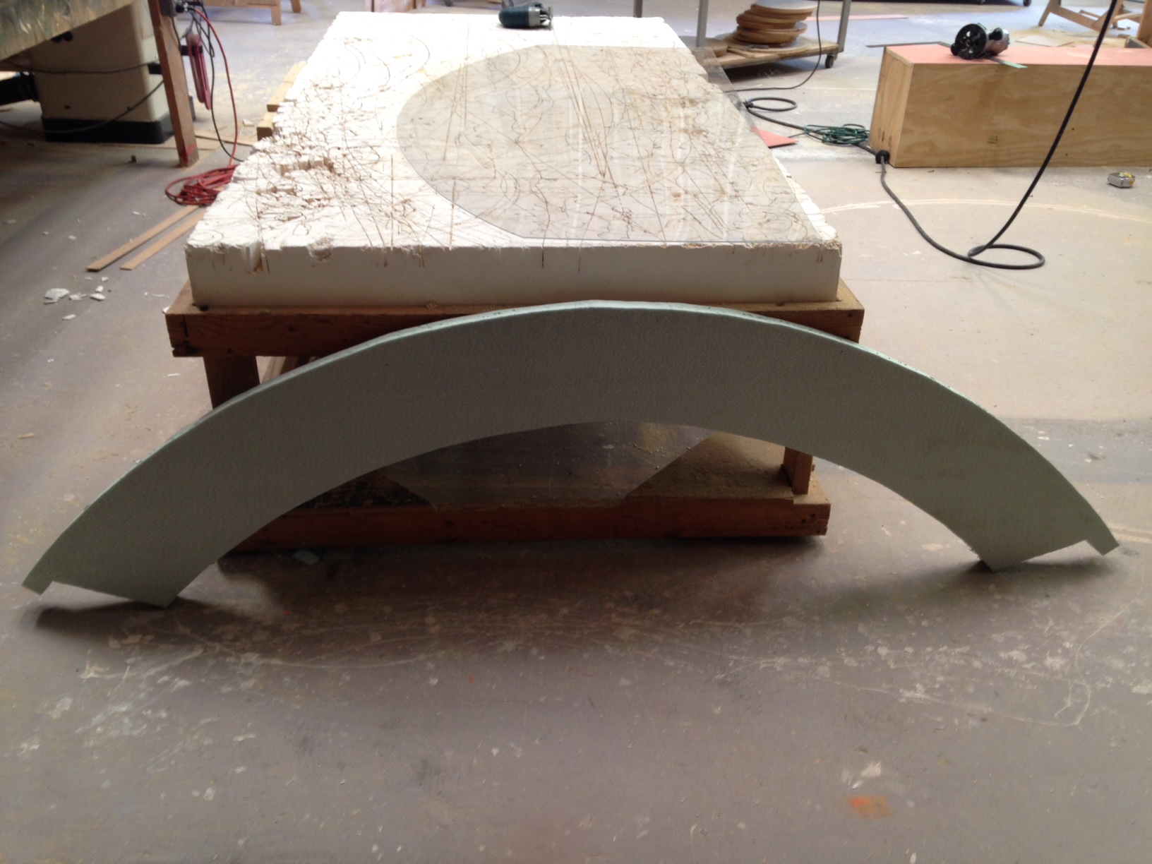  I cut out 2 foam arches using a jig saw 