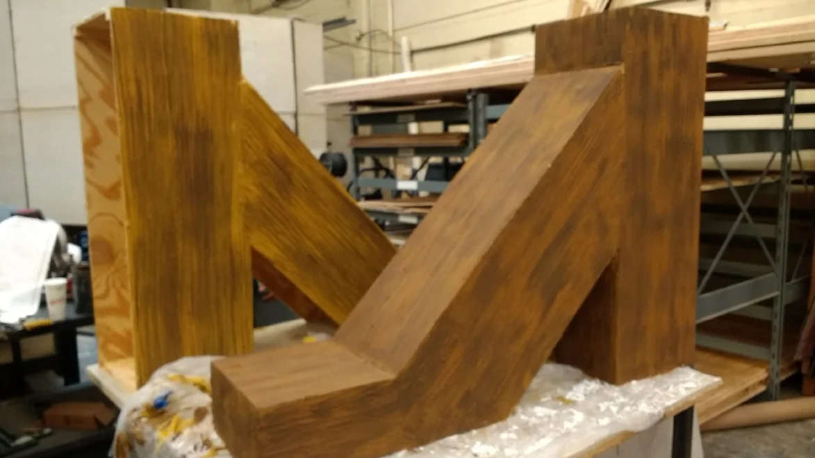  The corbels then got a brown glaze on top. 