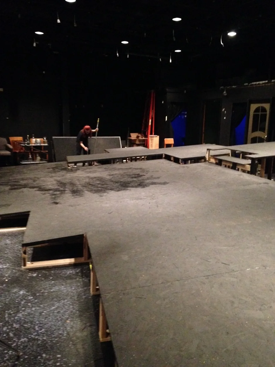  Painting the deck black 