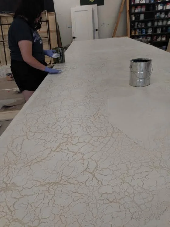  Adding joint compound to add physical texture 