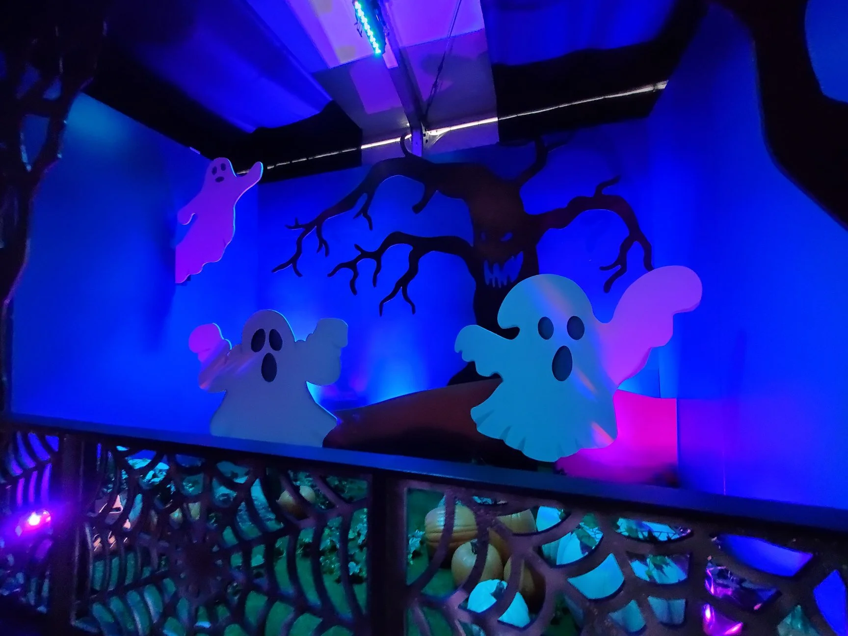  Painted Ghosts, tree, and handrailings 