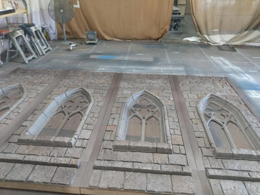  Vacuform windows. Painted with stone colors 