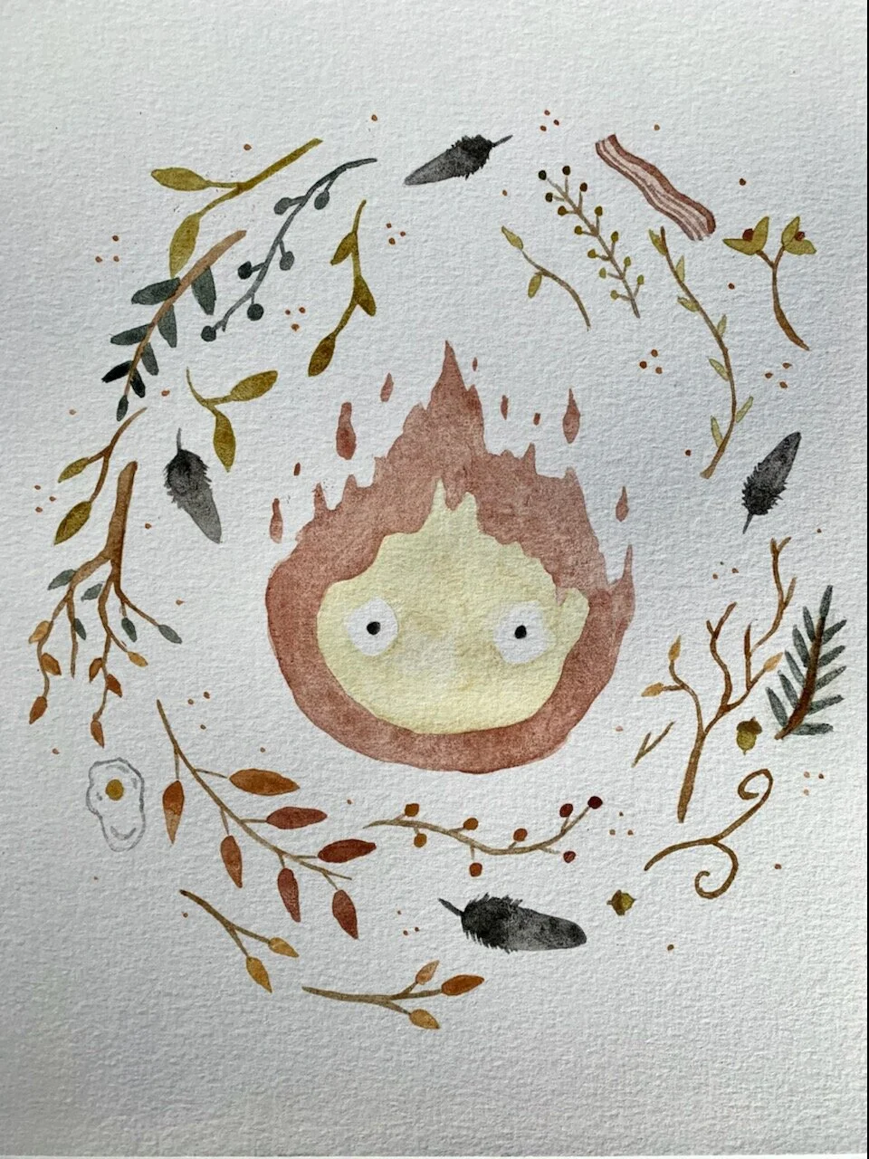  Painted with Handmade paints, made from rocks. 