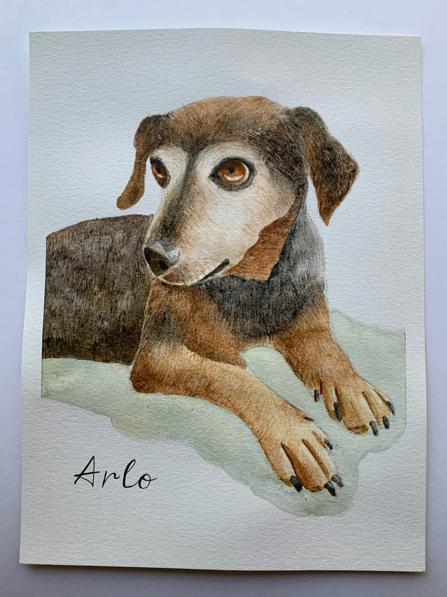  Painted with Handmade paints, made from rocks. 