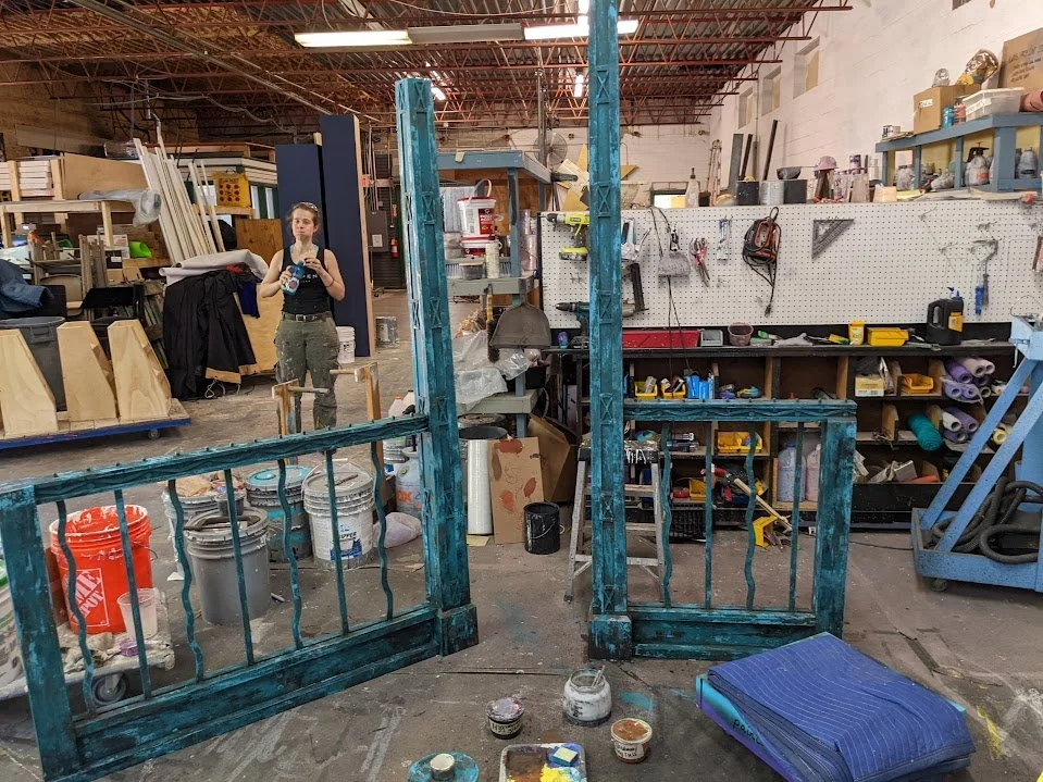  Steet light poles after adding grime and blocking 