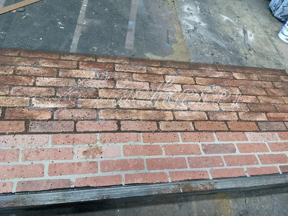  Using brickinite as the base, adding colors and washs 