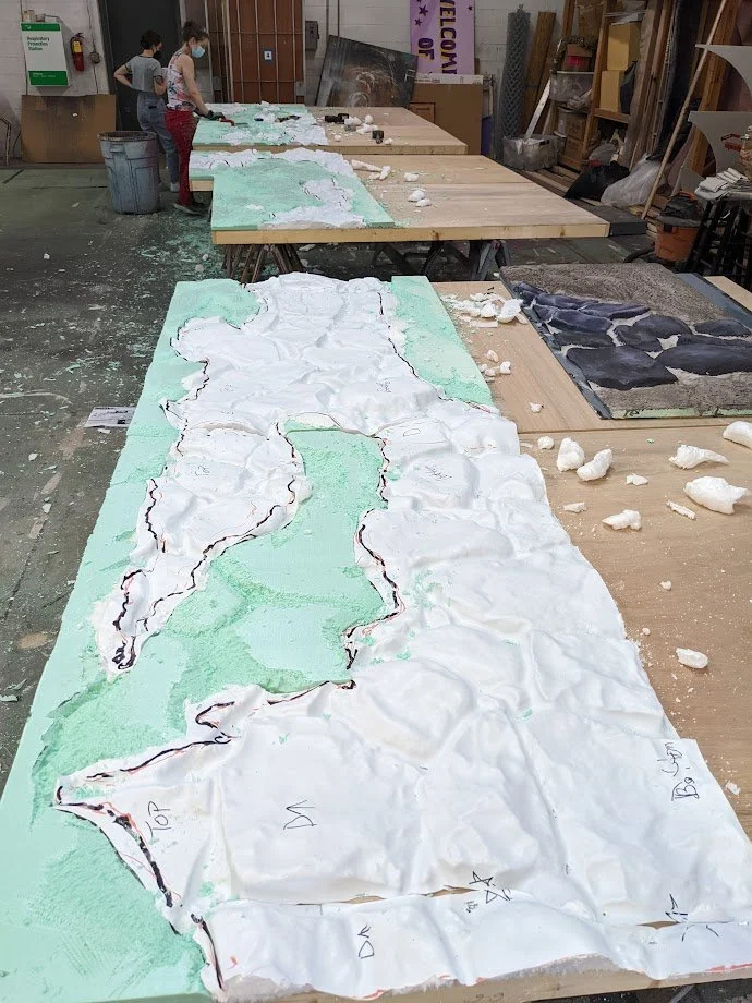  Back wall base of Styrofoam and vacuform 