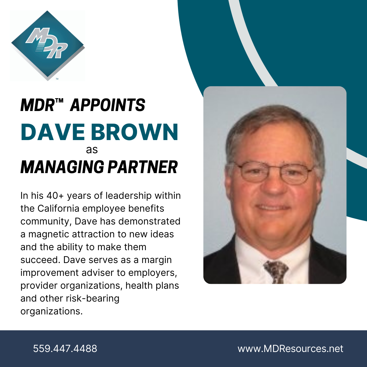 MDR™ Announces Dave Brown as new Managing Partner