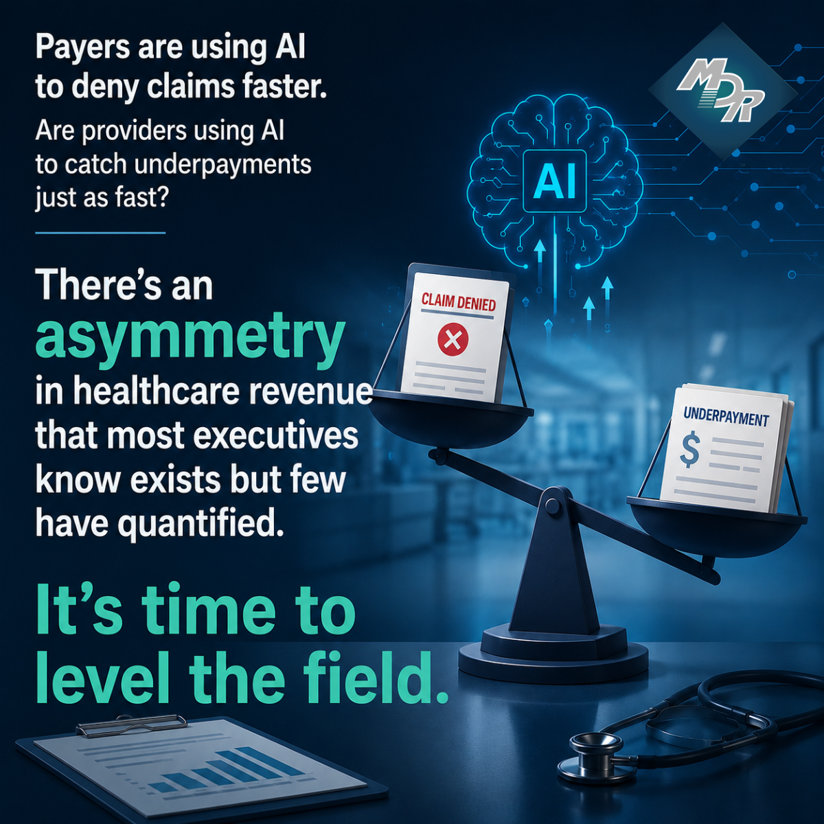 Payers are using AI to deny claims faster. Are providers using AI to catch underpayments just as fast?