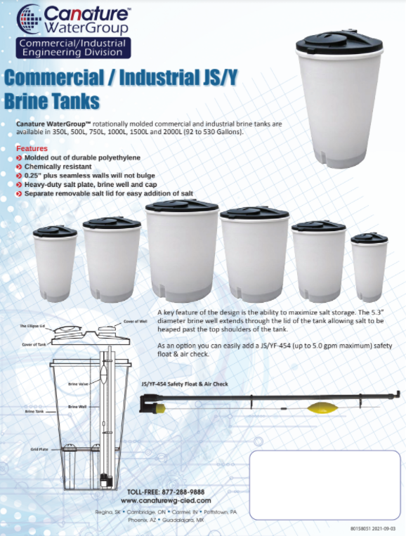 Brine Tanks — Canature Watergroup Commercial Industrial Engineering