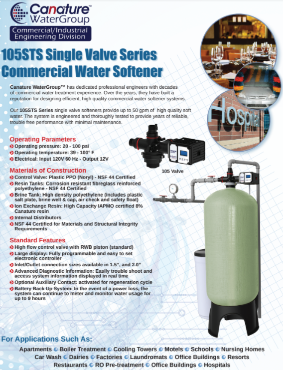 105STS Softener — Canature WaterGroup Commercial Industrial Engineering