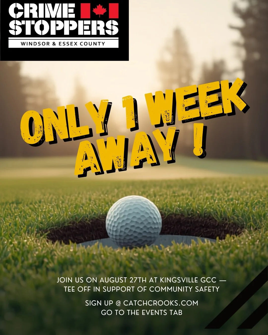 Well, we are only 1 WEEK AWAY from THE TOURNAMENT !!!
There is still room if you want to join in...DO NOT MISS OUT on this amazing day of golf, food and community engagement !
See you all soon !!!