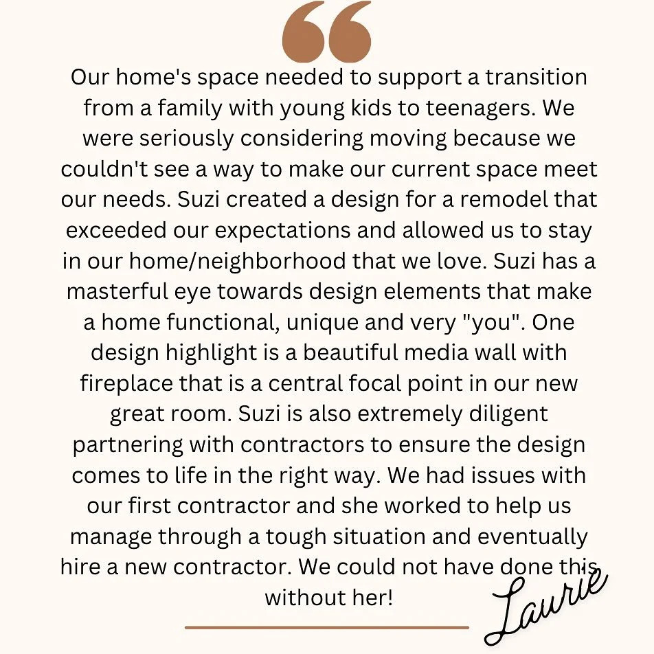 Your kind words inspire me to keep creating beautiful spaces. Thank you for trusting me with your family&rsquo;s home!#scottsdaleinteriordesigner