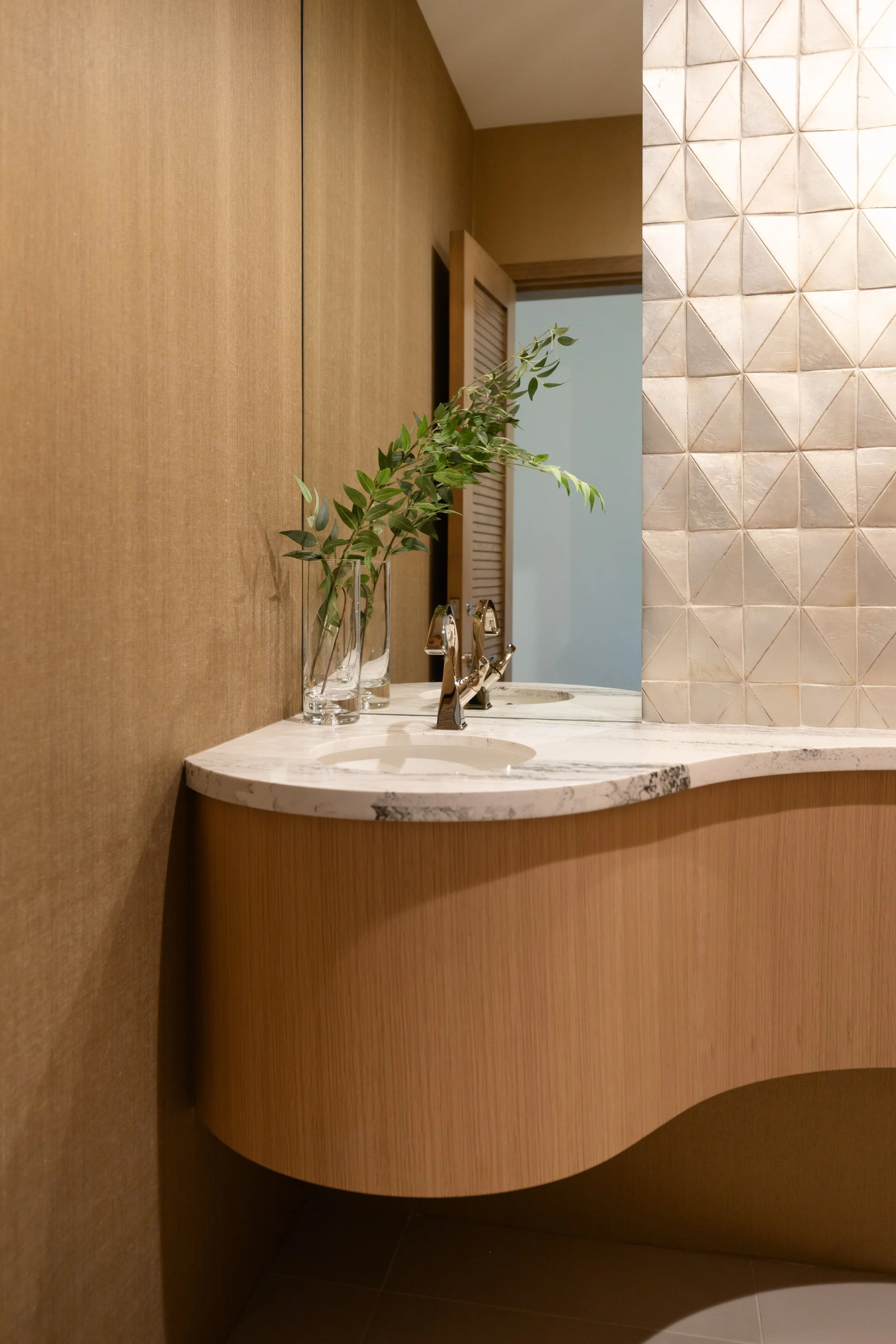 Modern Powder Bath Interior Design by Suzanne Rugg Interior Design in Scottsdale, AZ (4).jpg