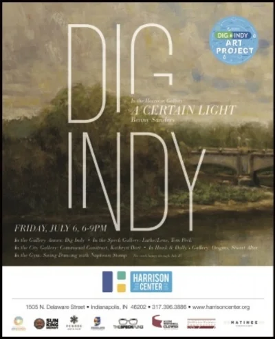 In partnership with Citizens Energy Group the Harrison Center presents DigIndy, a First Friday artist reception to take place on July 6 from 6 to 9pm. The DigIndy Art Project is a public outreach initiative that seeks to raise awareness of the environmental benefits of DigIndy and the work that is happening below the city to improve Indianapolis’s water quality. As part of the project, the Harrison Center’s Gallery Annex will host a group show featuring the work of 42 local artists on round wood panels (“manhole covers”). During the artist reception, a jury selected by the Arts Council of Indianapolis will choose fifteen designs that will be reproduced on actual manhole covers and installed along the Cultural Trail. In the Harrison Gallery, painter Benny Sanders’ solo exhibit, “A Certain Light” will include a combination of plein air landscapes and portraits. “Relatively new to painting and deeply consumed, I have made these paintings in an attempt to understand how light describes a subject. My subjects are chosen by instinctively investigating what I would honestly enjoy painting. The subject is often easily discovered, but the process of painting a clear image of these people and places is deceptive, complex and addictive.” Acclaimed jazz guitarists Chase Blackburn and Charlie Ballantine will play in the gallery from 7-9pm. In the City Gallery, encaustic artist Kathryn Dart’s “Communal Construct” is a series of urban land- and skyscapes juxtaposing painterly encaustic strokes with carefully composed wax blocks, evoking feelings of place rather than representation. This work explores both the public and private ways we create our experience of city living in Indianapolis. Speck Gallery features “Lathe | Lens,” woodturning and photographs by Tom Peck. “I’m drawn to creating images of fleeting moments—sunrises, clouds, waves on sand; instances that could easily go unnoticed. Fortunately, they happen every day, all around us, and I find joy in spotting and recording them…I’m also attracted to the hidden beauty revealed through wood turning. There are possibilities in each chunk of wood, and I’m almost always surprised by the intricacies of grain and color exposed in each piece. I’m especially intrigued by wood that has been distressed by time, trauma, weight, and weather. The impact of these natural forces can create an unusual or startling beauty that might otherwise never be seen, or dismissed as of no use.” In Hank & Dolly’s, “Origins” is an exhibition of Stuart Alter’s work inspired by “the cycle of life and the elusive moment of the origins of nature. In this exhibition in particular, the selected pieces emphasize origins of nature – a flower, a canyon, a nucleus, an erupting volcano, or a star.” Alter, who relocated to Indianapolis from Philadelphia two years ago, is a studio artist at the Stutz Art Center. He has had numerous shows in both Indianapolis and Philadelphia, including juried shows in both cities. He is Director of Technology at the Indianapolis Museum of Art at Newfields. Naptown Stomp, Indy’s local vintage swing dancing community, returns this month with swing dancing in the gym. The work hangs through July 27.