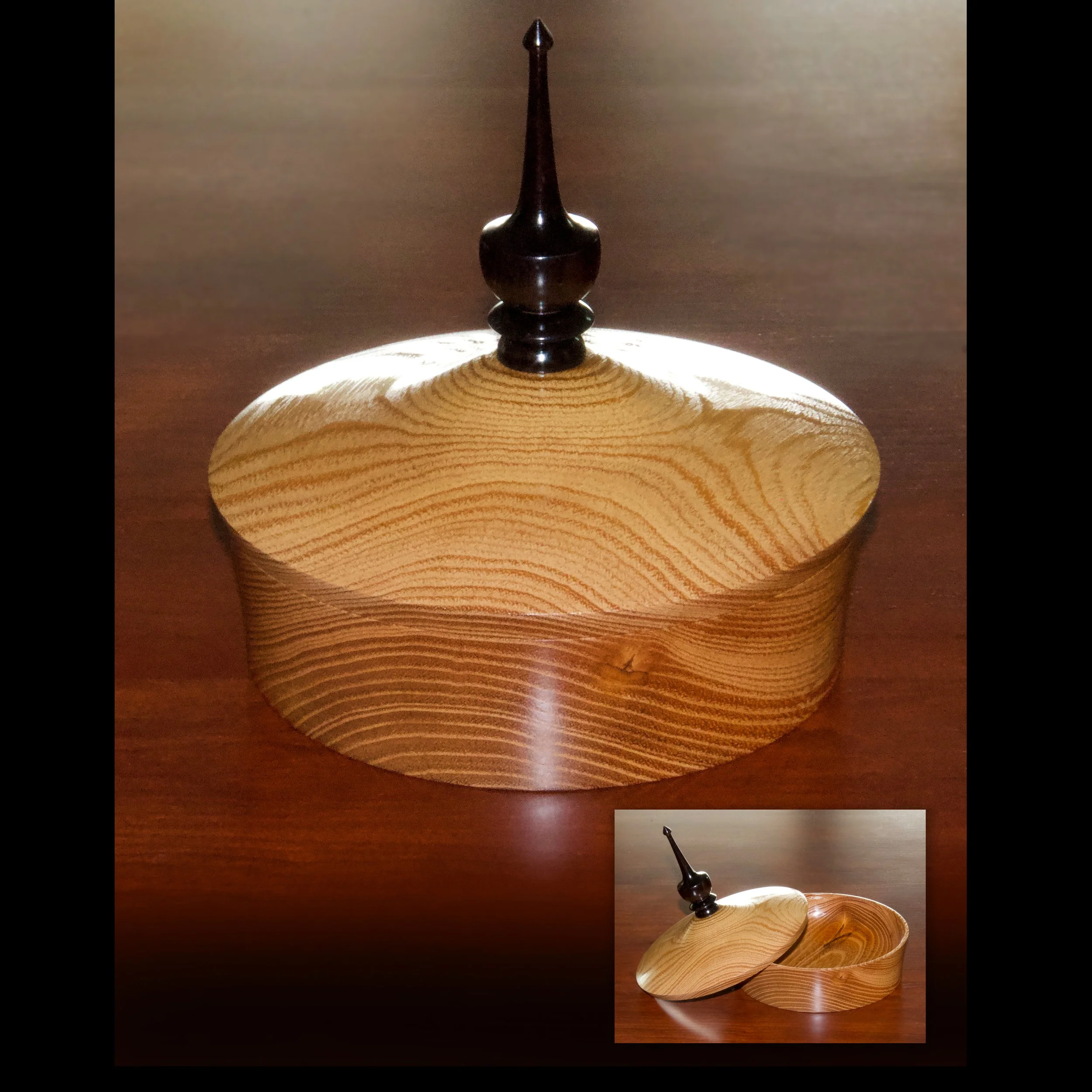 Black Locust Lidded Box — Harrison Center