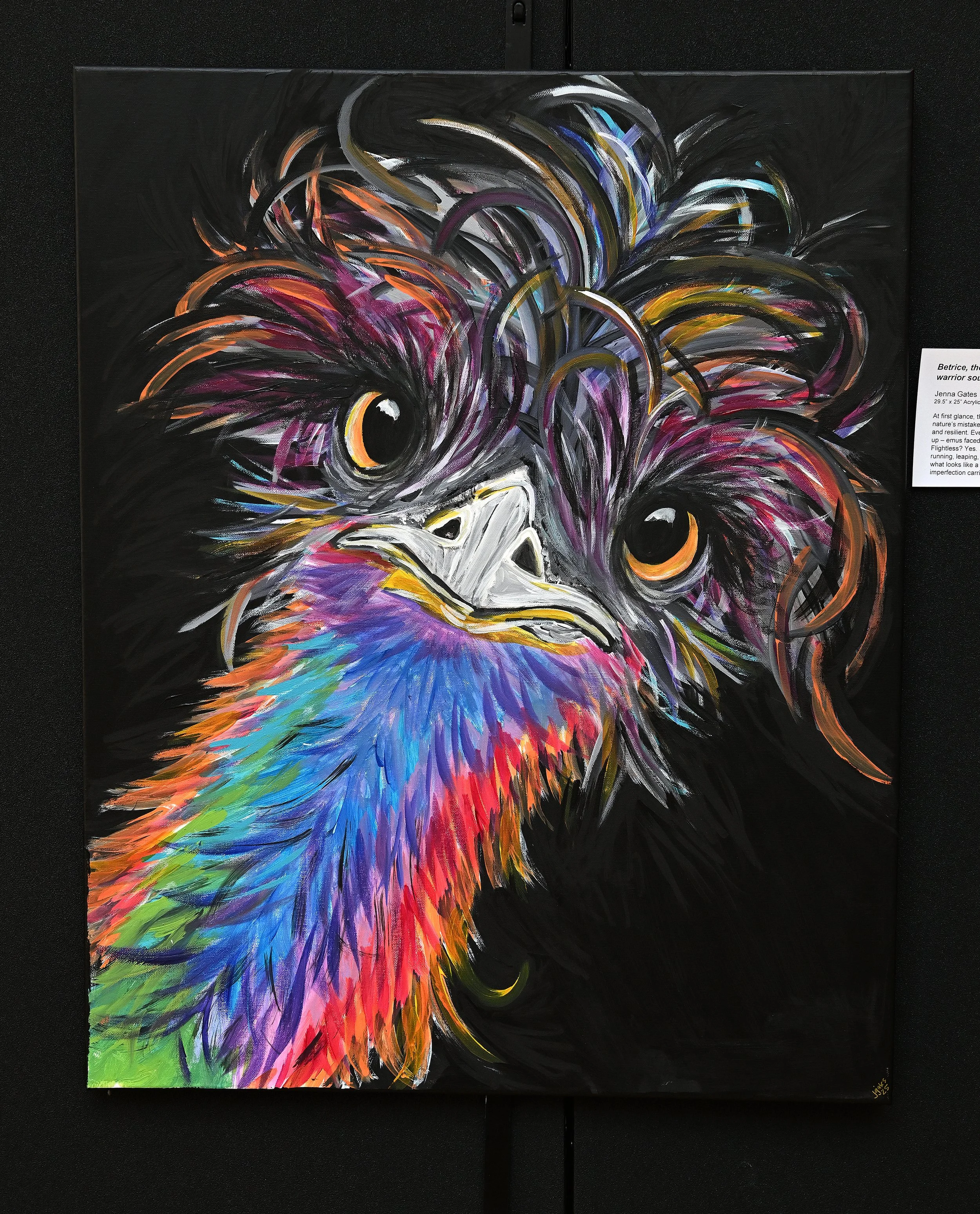 Beatrice, the Emu Wild hair, wild heart, warrior soul