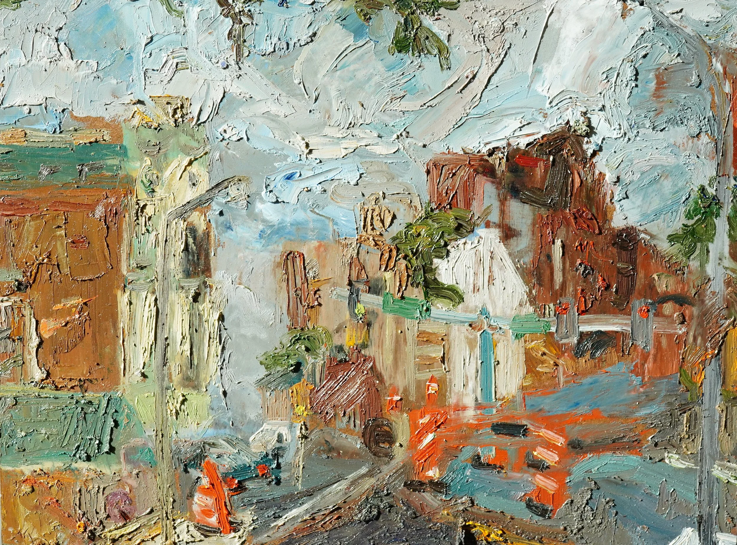 Copy of 2024- Traffic Jam, oil on panel, 12x16.JPG