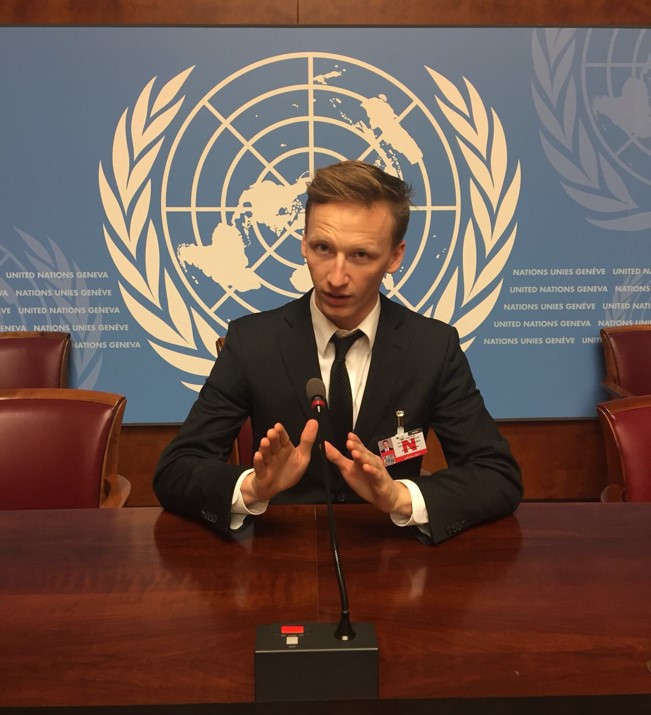 Chris Isaac at the Meeting of States Parties to the Biological Weapons Convention (BWC) in Geneva, Switzerland.
