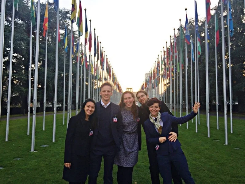 iGEM delegates, including Chris Isaac (second from Left), at the BWC in Geneva, Switzerland.