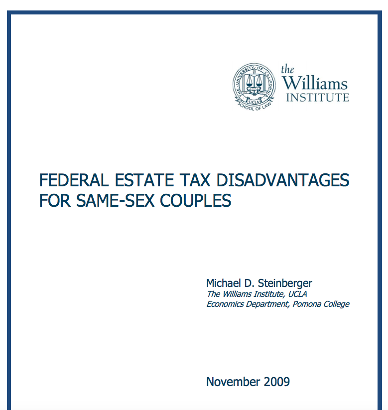 Federal Estate Tax Disadvantages for Same-Sex Couples
