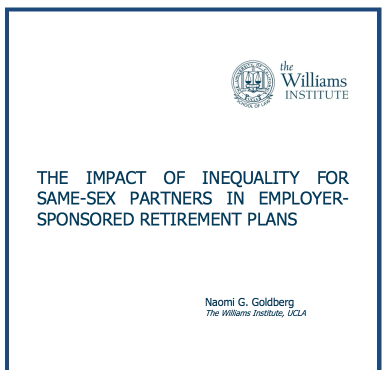 The Impact of Inequalities for Same-Sex Partners in Employer-Sponsored Retirement Plans