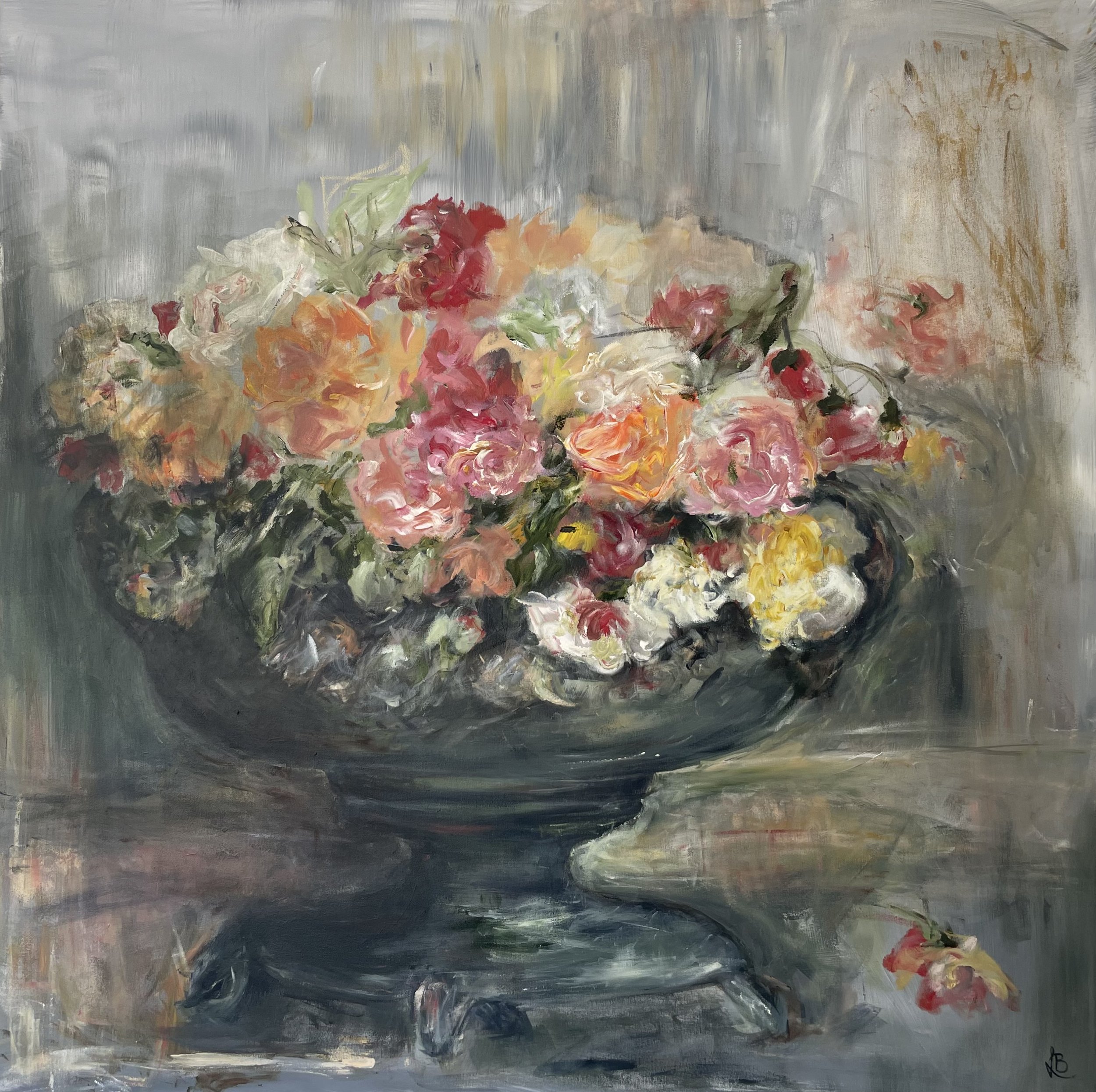 Jardiniere - Roses in Urn