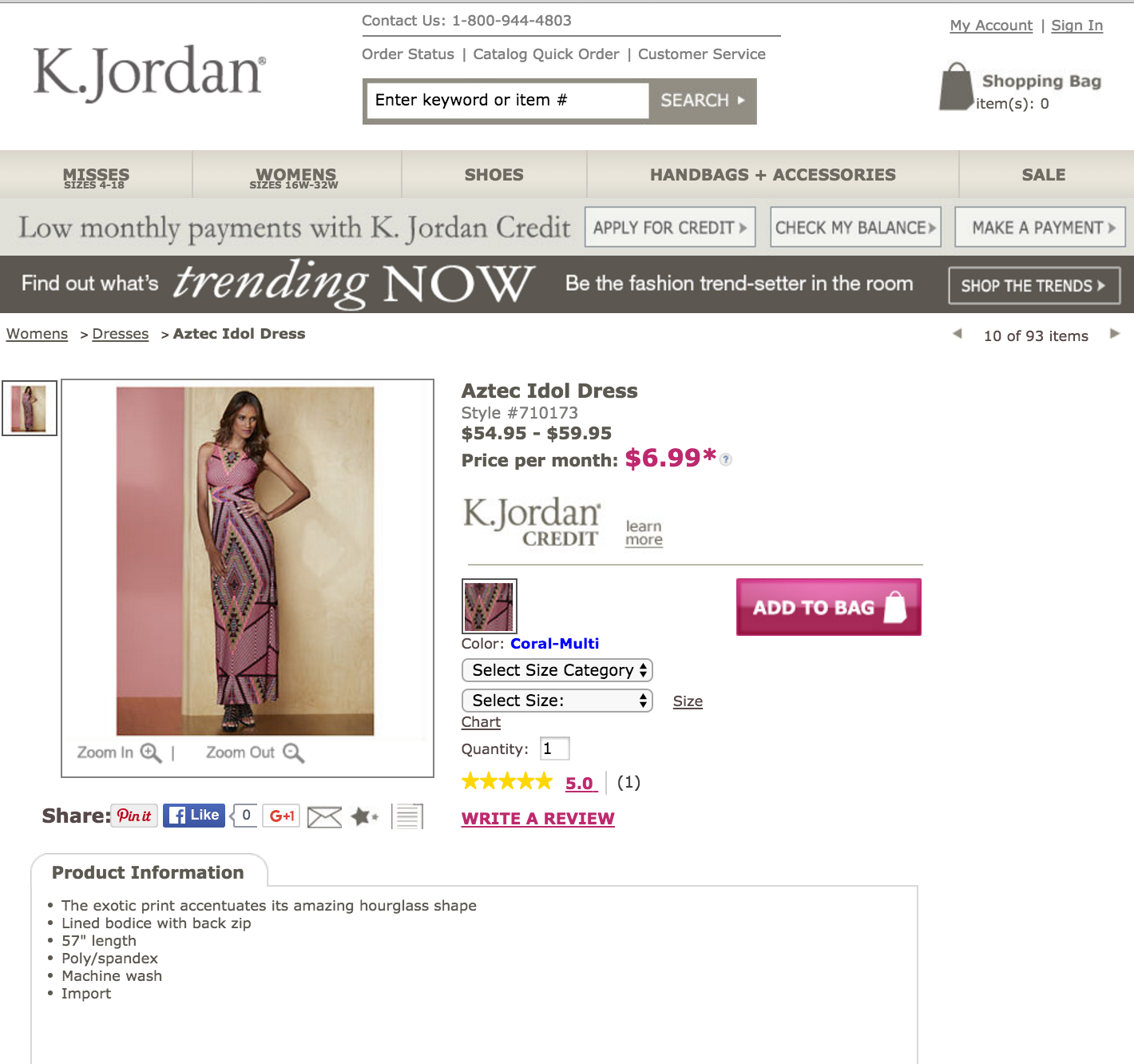 Fast fashion product copy written by Freelance Copywriter Heather Racine in Madison, WI