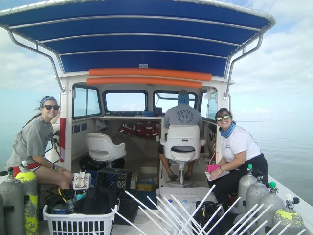 On the way to the Tavernier Nursery. L-R: Callie Stephenson, Tommy Paige and Natalia Shoenberg