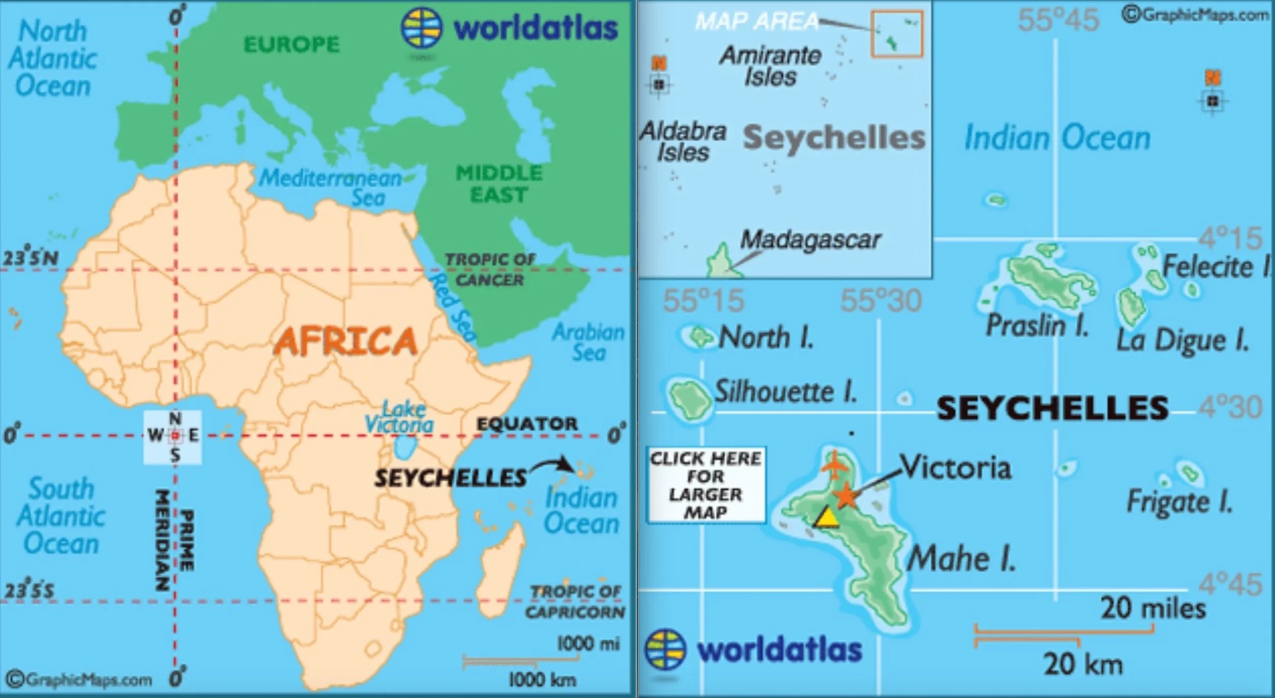 The Seychelles is an island nation of 215,000 people and 115 islands in the western Indian Ocean. (c) WorldAtlas