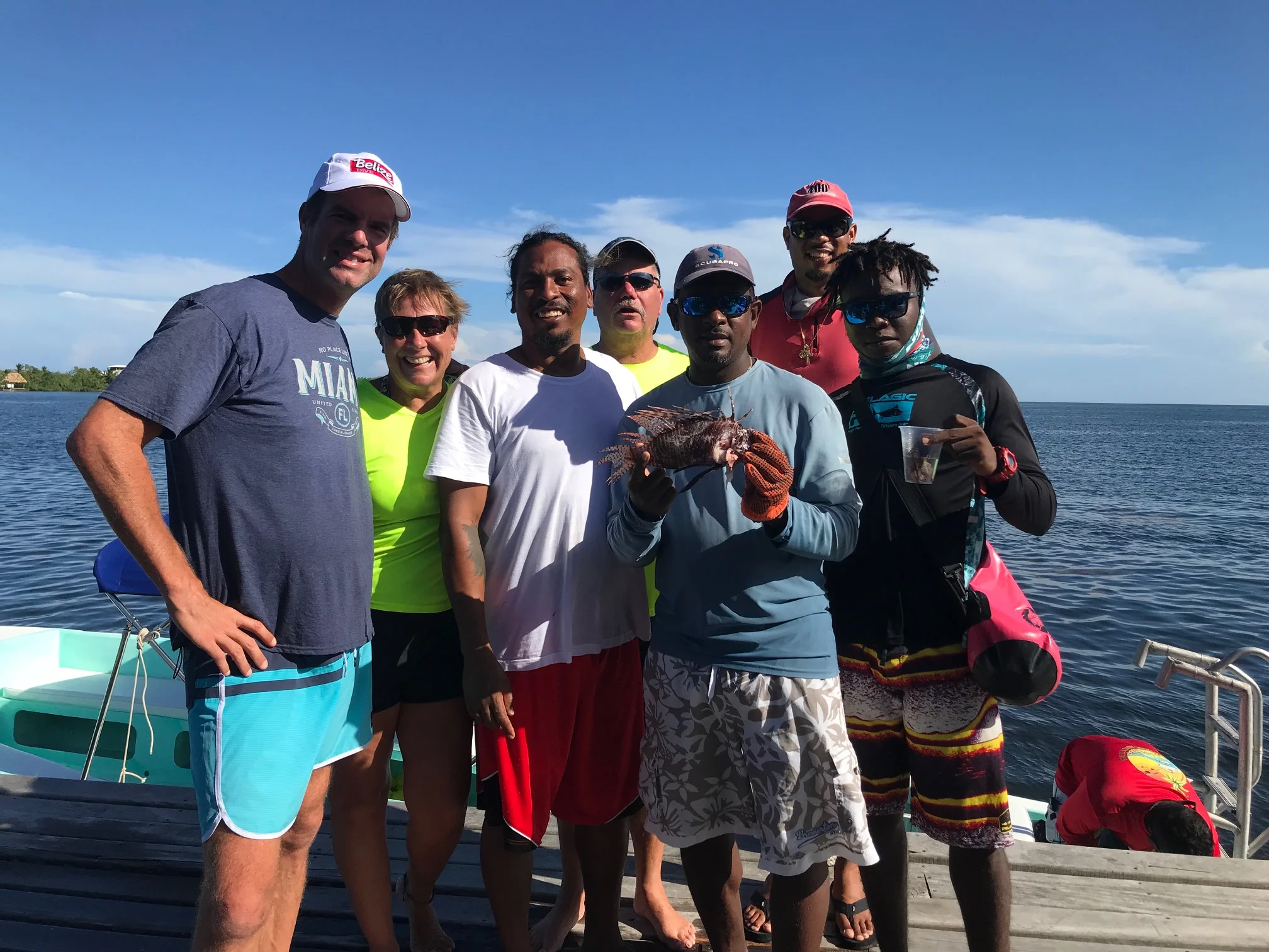 Team Good Vybes. From L-R: Frederick Smith, Linda Sue Whitehead, Kirk Mayen, Ron Fell, Harry Neal (event coordinator), Shaun Young (Good Vybes’ Captain) and Vaugh Rowland.