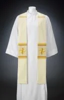 Golden Floral Cross Stole $190