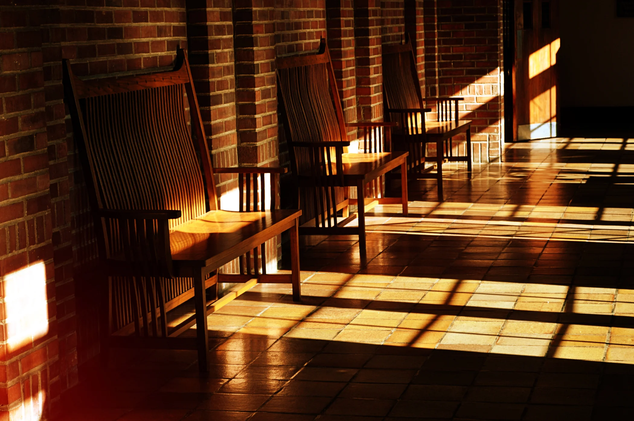 Photograph of light through window panes by Catherine Anderson